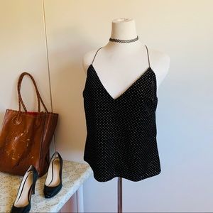 NWT Glitter Polka Dot Cami Size Medium